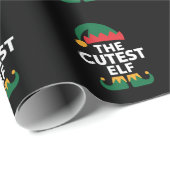 最高の小妖精や小人マッチングファミリークリスマス ラッピングペーパー (ロールコーナー)