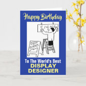 最高の展示スタンドディスプレイデザイナー誕生日 カード (黄色い花)