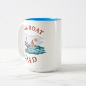 最高の帆船パパ父の日 ツートーンマグカップ (正面左)