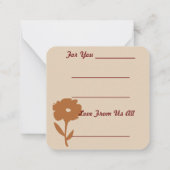 最高の希望： ノートカード (裏面)