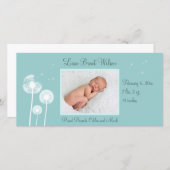 最高の希望!!!誕生発表2 (ターコイズ) 案内状 (正面/裏面)