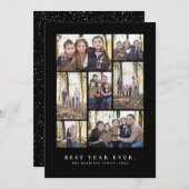 最高の年の写真コラージュ シーズンカード (正面/裏面)