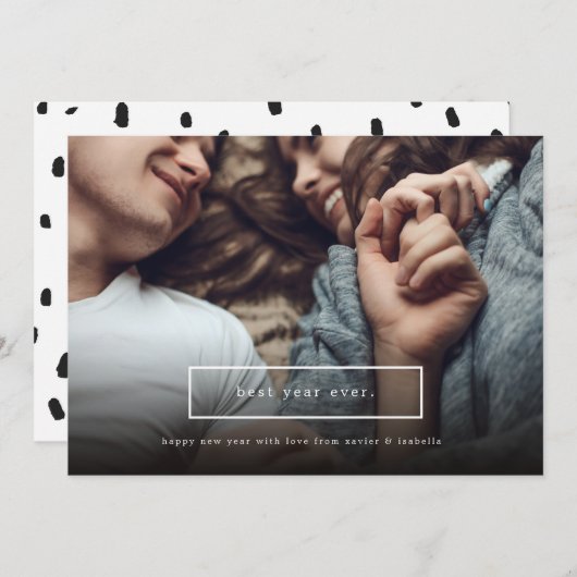 最高の年の年始の休日フォトカード シーズンカード (正面/裏面)