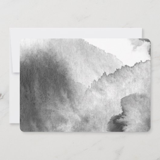 最高の年の水の色のフォトフラットカード (裏面)