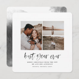 最高の年の水彩写真コラージュ シーズンカード