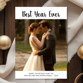 最高の年を祝う 遊び心あふれるホリデー カップルカード シーズンカード