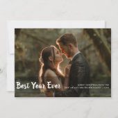 最高の年を迎えるエレガントなカップルのホリデーカード シーズンカード (正面)