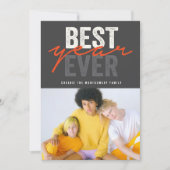 最高の年を飾る モダンなフォトと手書きスクリプト シーズンカード (正面)