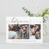 最高の年2回の写真コラージュ年賀状 シーズンカード (スタンド正面)