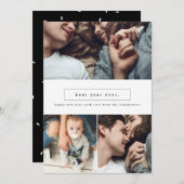 最高の年3回写真コラージュ年賀状 シーズンカード (正面/裏面)