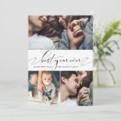 最高の年3回写真コラージュ年賀状 シーズンカード (スタンド正面)