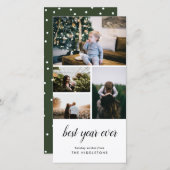 最高の年 | 新年 | タイポグラフィ写真 シーズンカード (正面/裏面)