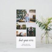 最高の年 | 新年 | タイポグラフィ写真 シーズンカード (スタンド正面)