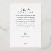 最高の年！8家族の写真スクラップブックコラージュ 箔シーズンカード (裏面)