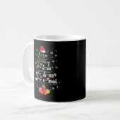 最高の幾何学Math Science先生クリスマスツリー コーヒーマグカップ (正面左)