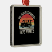 最高の店に車輪あり|フードタコトラックのギフト メタルオーナメント (右)