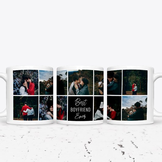 最高の彼氏の写真パーソナライズされたコーヒーマグ コーヒーマグカップ