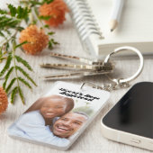 最高の彼氏フォトブラック3D文字 キーホルダー (正面右)