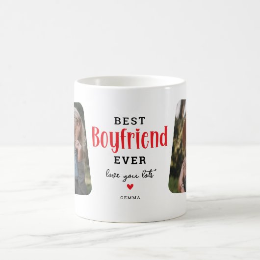 最高の彼氏Ever 2 Photoかわいいプレゼント コーヒーマグカップ (中央)