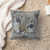 最高の忘れ友の写真猫記念館 クッション (ブランケット)