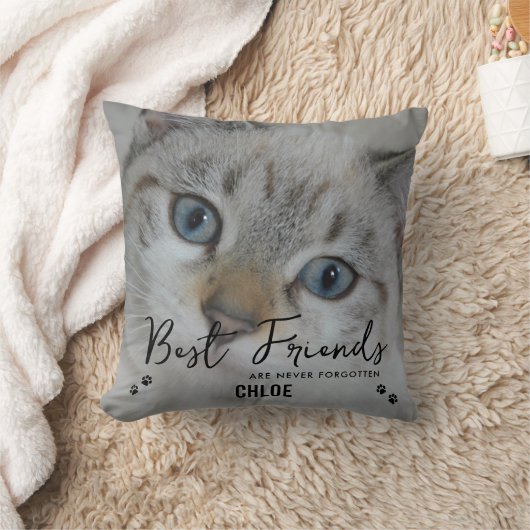 最高の忘れ友の写真猫記念館 クッション (ブランケット)