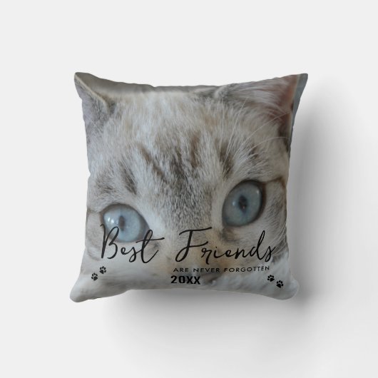 最高の忘れ友の写真猫記念館 クッション (裏面)