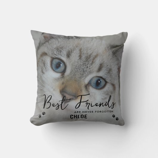 最高の忘れ友の写真猫記念館 クッション (正面)