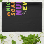 最高の怖いナース史上最高のハロウィーンクラシック キッチンタオル (折り畳み)