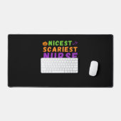 最高の怖いナース史上最高のハロウィーンクラシック デスクマット (キーボード&マウス)