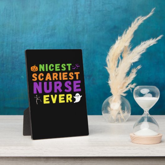 最高の怖いナース史上最高のハロウィーンクラシック フォトプラーク (側面)