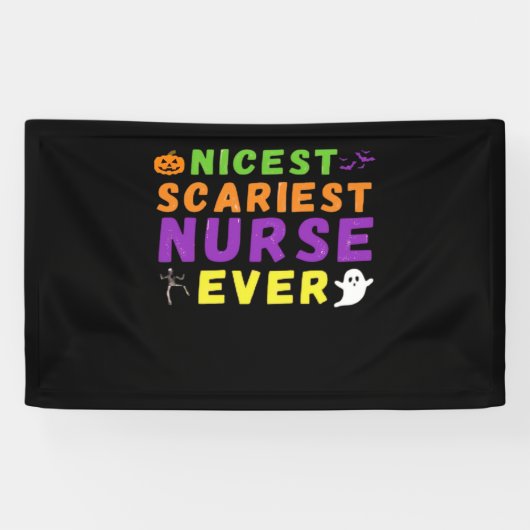 最高の怖いナース史上最高のハロウィーンクラシック 横断幕 (横)