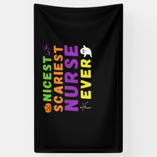 最高の怖いナース史上最高のハロウィーンクラシック 横断幕 (縦)