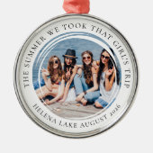 最高の思い出!女子旅の写真を飾る記念品 メタルオーナメント (正面)