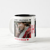 最高の恋人のバレンタインデカスタムーの写真名 ツートーンマグカップ (正面左)