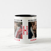 最高の恋人のバレンタインデカスタムーの写真名 ツートーンマグカップ (中央)