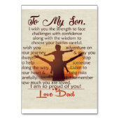 最高の息子の贈り物 |マイソン引用文 テーブルナンバー (正面)