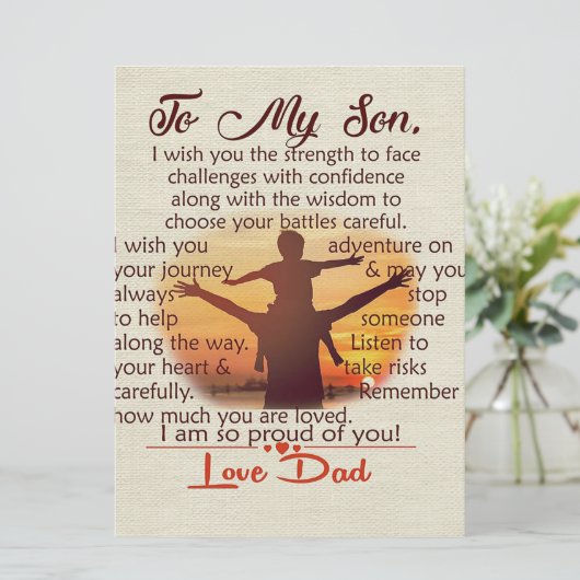 最高の息子の贈り物 |マイソン引用文 メニュー (スタンド正面)