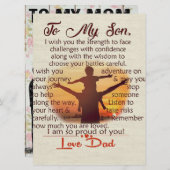 最高の息子の贈り物 |マイソン引用文 メニュー (正面/裏面)