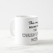 最高の息子へのギフト コーヒーマグカップ (正面左)