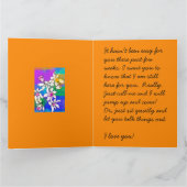 最高の悔やみや弔慰/サポートフローラグリーティングカード カード (内部)