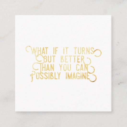 最高の想像-スクエアカード スクエア名刺 (正面)