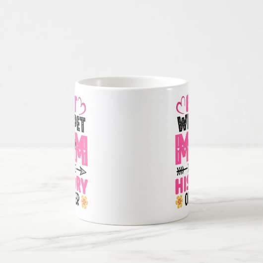 最高の愛犬の歴史の母親を鞭打つ コーヒーマグカップ (中央)