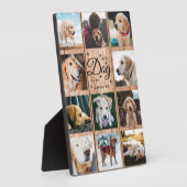 最高の愛犬 イエロー ファームハウス フォト コラージュ ウッド フォトプラーク (側面)