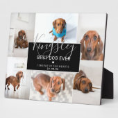 最高の愛犬 | ペット 写真コラージュ 追悼 フォトプラーク (側面)