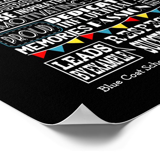 最高の感謝してい先生の評価 ポスター (角)