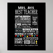 最高の感謝してい先生の評価 ポスター (正面)