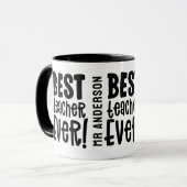 最高の感謝してい先生モダン マグカップ (正面左)