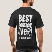 最高の感謝してい先生モダン Tシャツ (裏面)