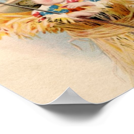 最高の感謝祭ヴィンテージ田舎の子 ポスター (角)