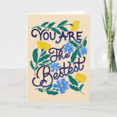 最高の手書きフローラありがとう サンキューカード (正面)